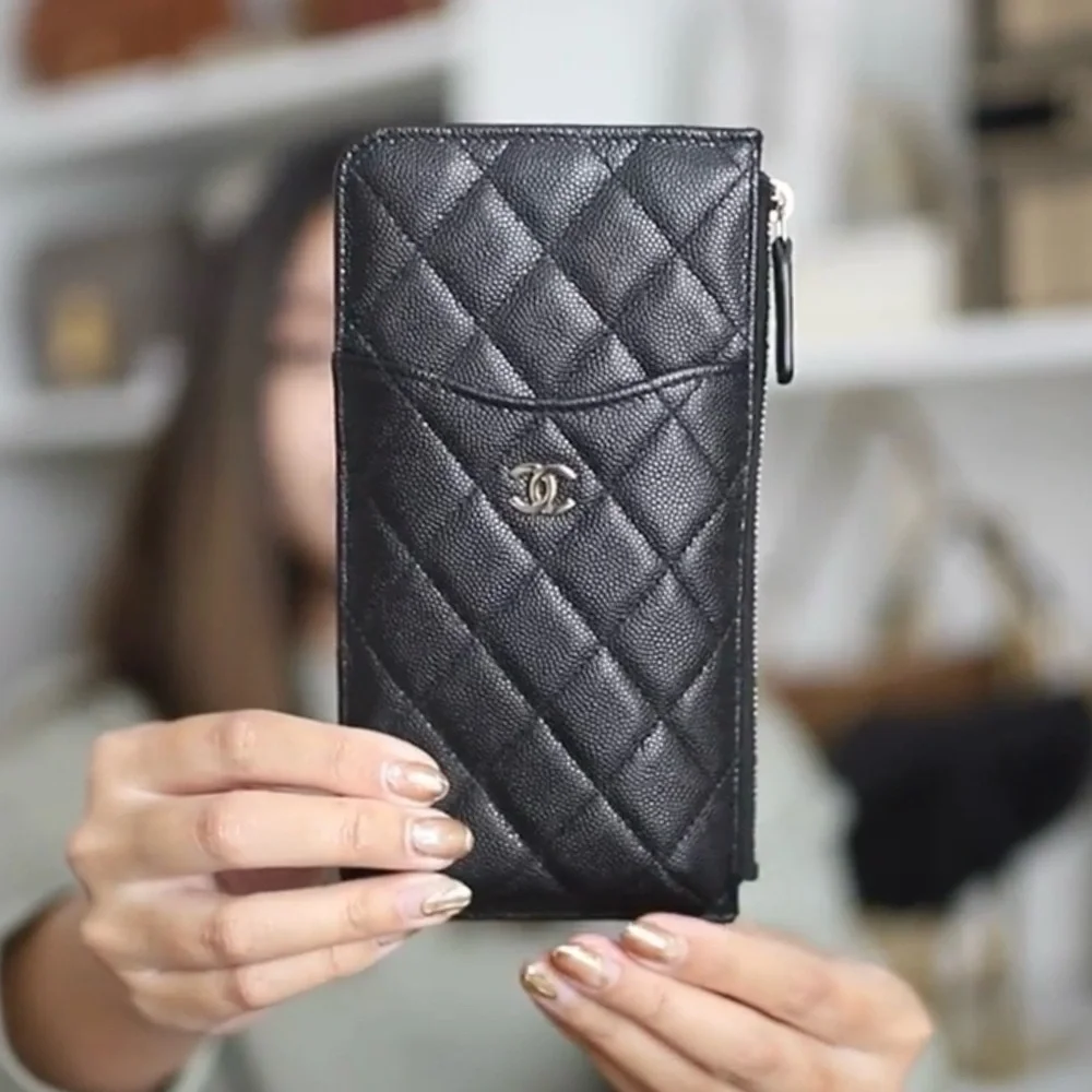 Chanel Classic Phone Case Pouch Quilted Caviar - Picture 14 of 14